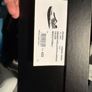 Versace Black and White Sneaker Box Label